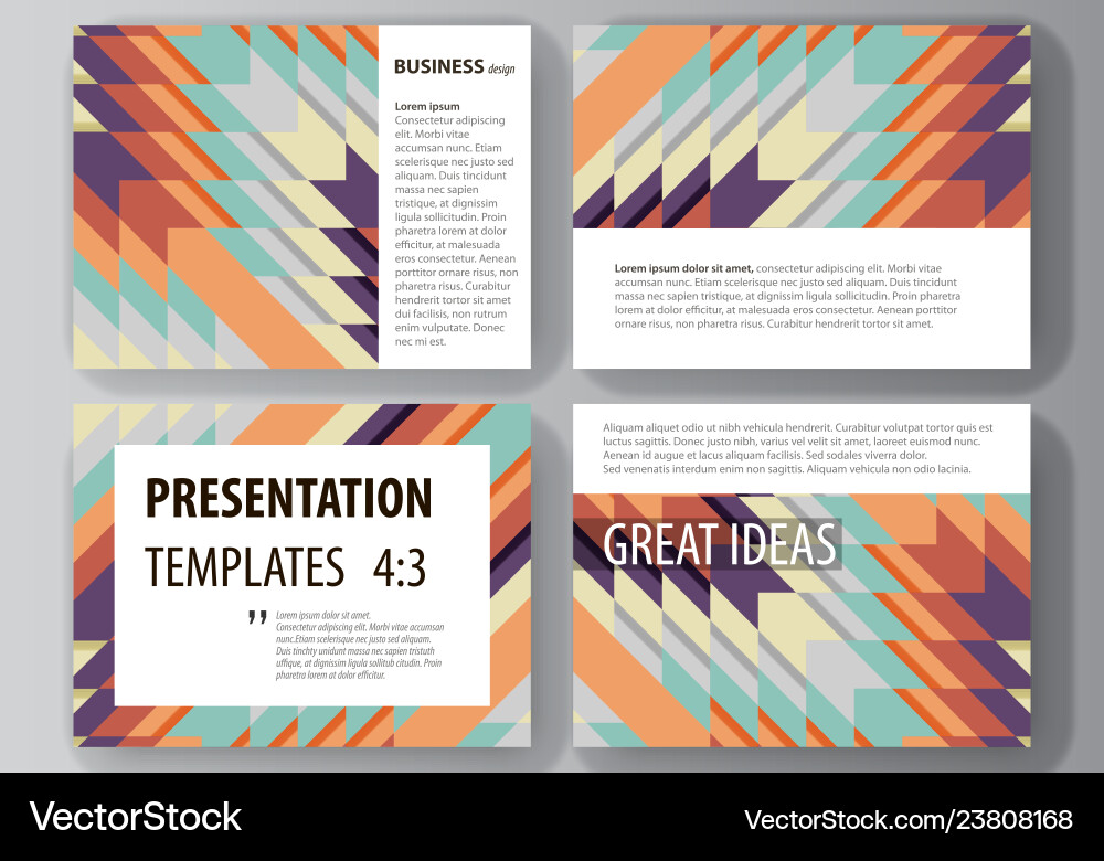 Set of business templates for presentation slides Set of business templates for presentation slides vector image