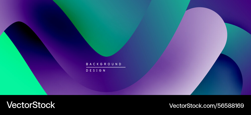 Abstract fluid shapes overlap creating vibrant Vector Image