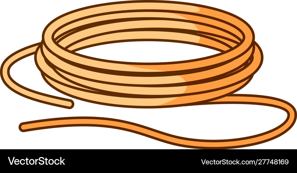 Brown rope on white background Royalty Free Vector Image