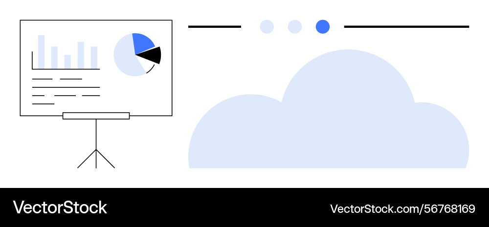 Cloud Computing-Integration mit Datenanalyse Cloud Computing-Integration mit Datenanalyse vektorbild