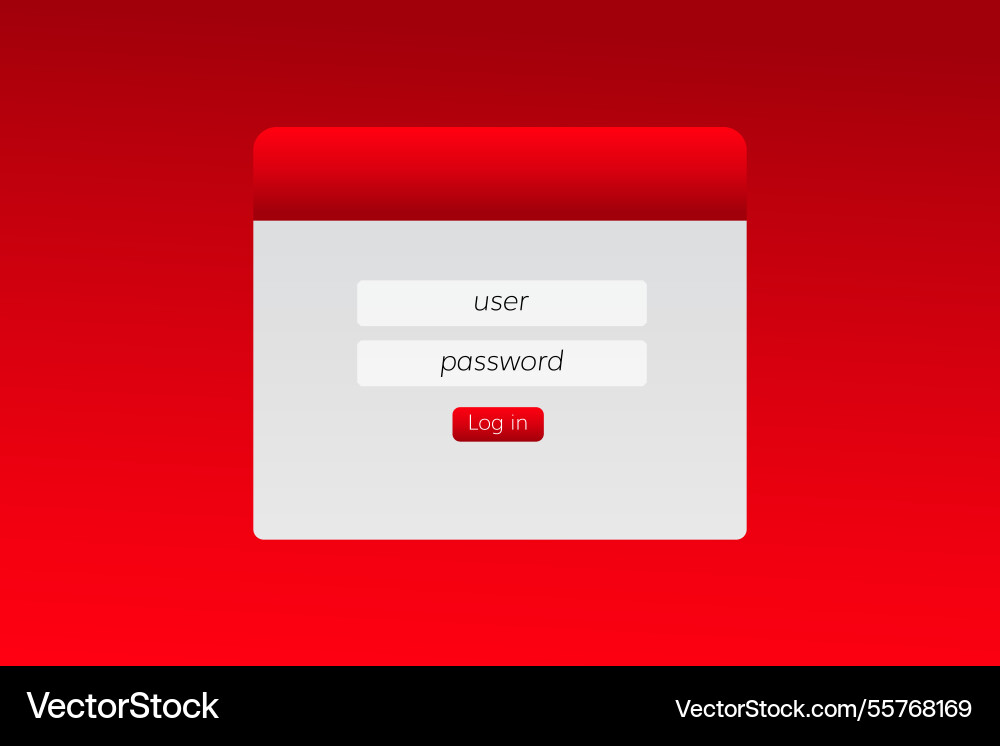 Einfache Computer-Login-Schnittstelle mit Benutzername vektorbild