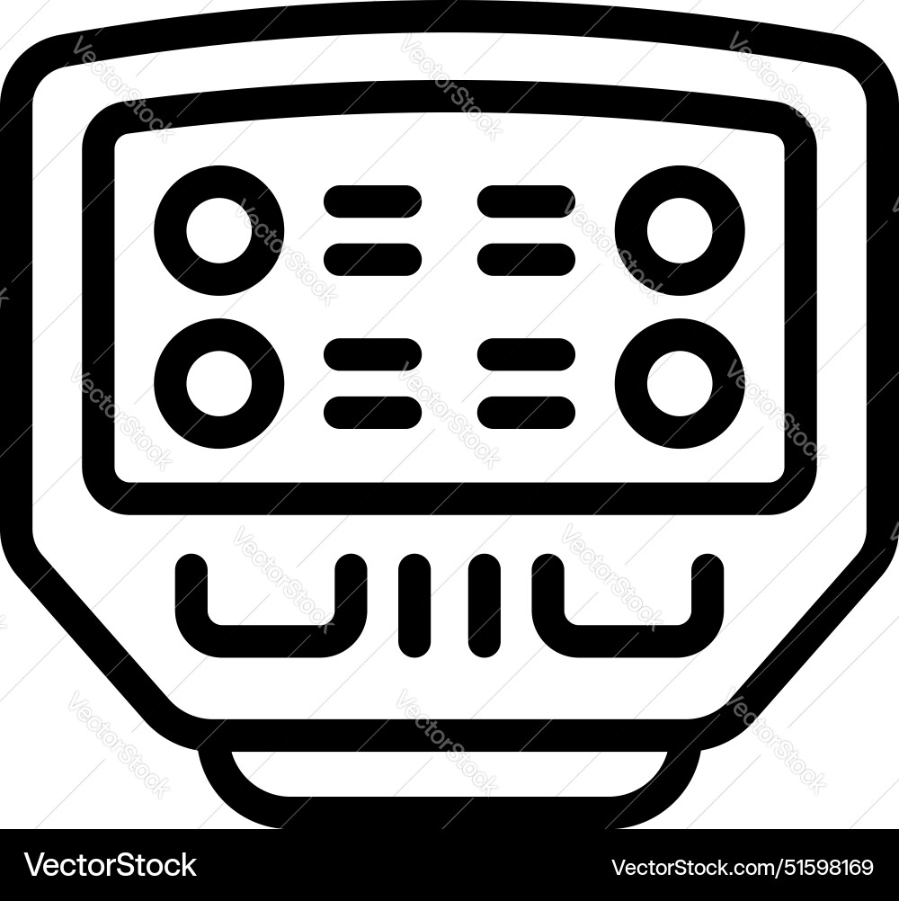 Electronic device interface showing buttons Electronic device interface showing buttons vector image