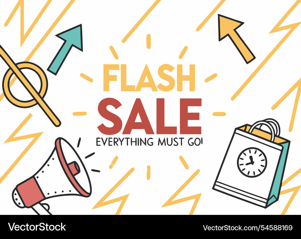 Flash sale banner Flash sale banner vector image