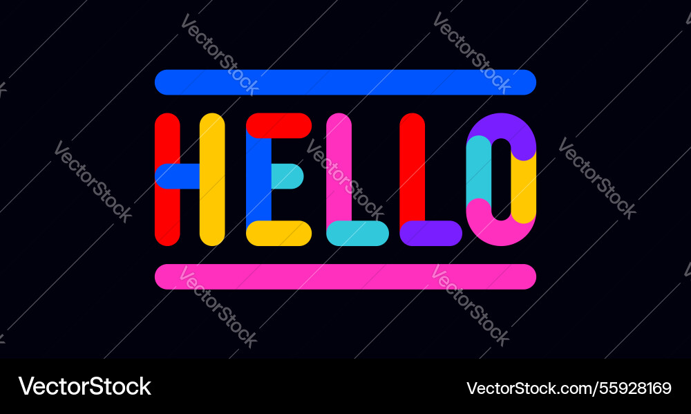 Hello funny phrase text message Vector Image