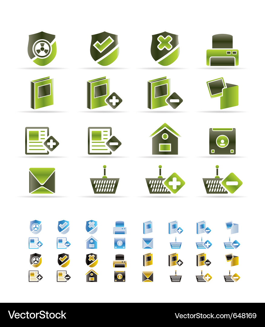 Internet and website buttons icons Vector Image