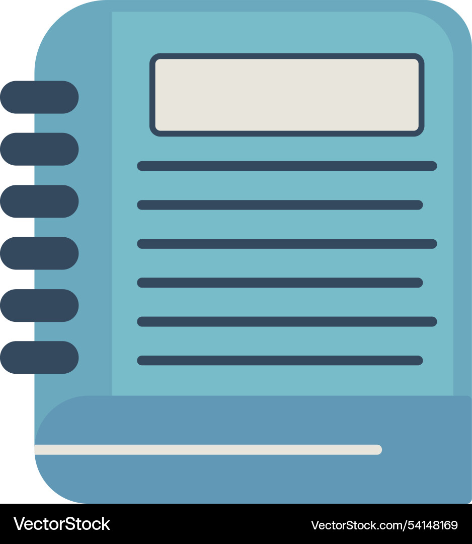 Notebook flat icon design Vector Image