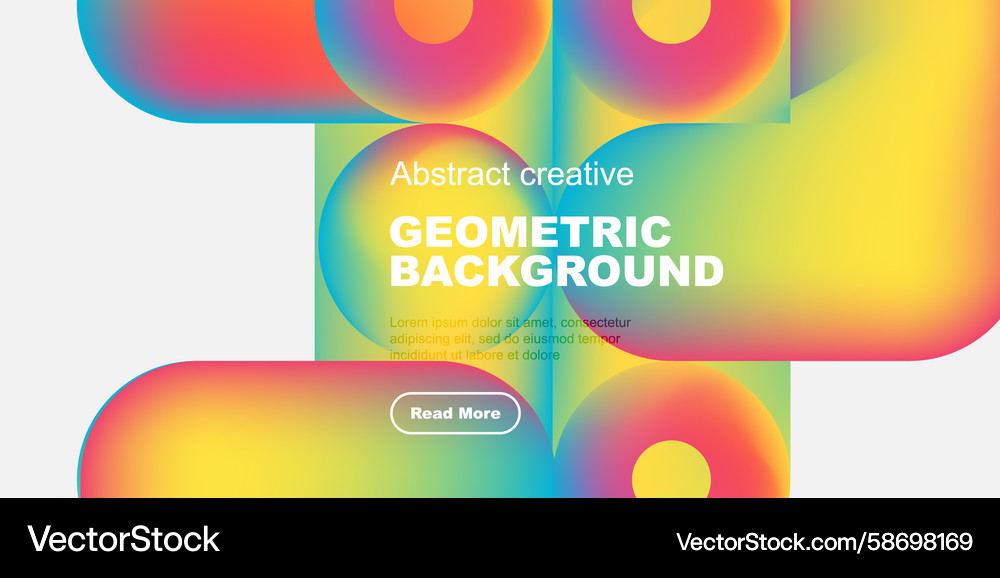 Vibrant abstract shapes overlap creating colorful Vector Image