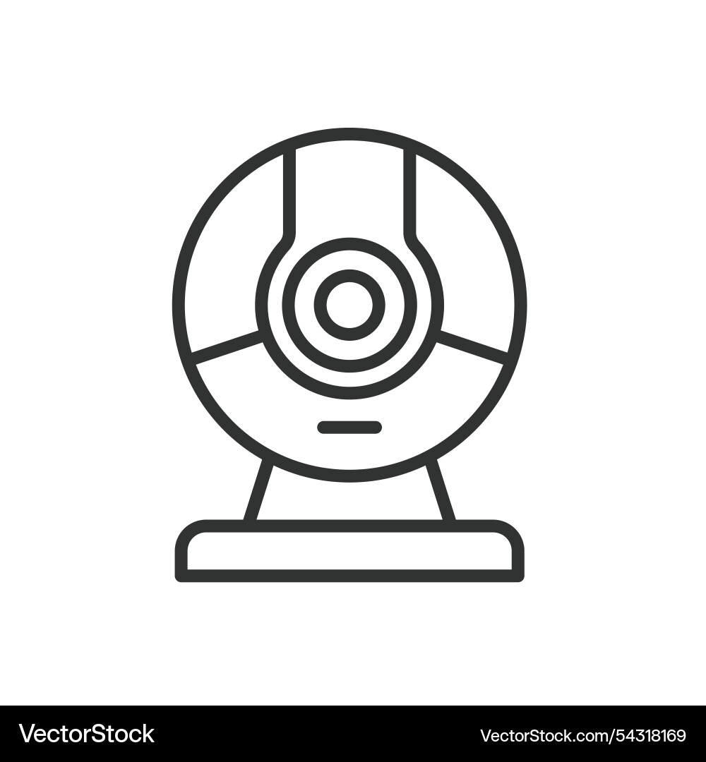 Web camera icon in line design video Web camera icon in line design video vector image