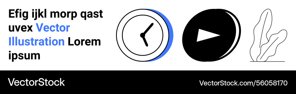 Abstract design with clock play button Abstract design with clock play button vector image