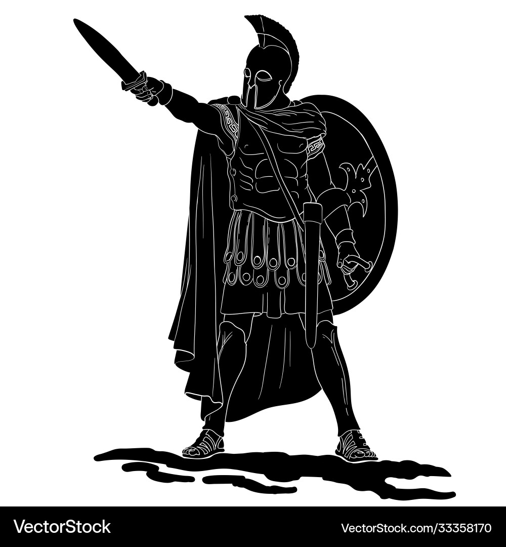 Ancient Greek Warrior Vector Image