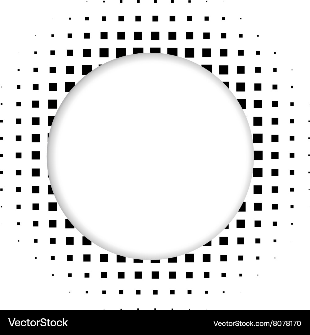 Circle halftone element for your design technology vector image