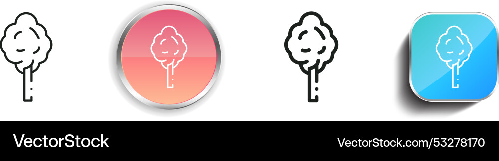 Cotton candy icon thin linear regular and button Cotton candy icon thin linear regular and button Vector Image