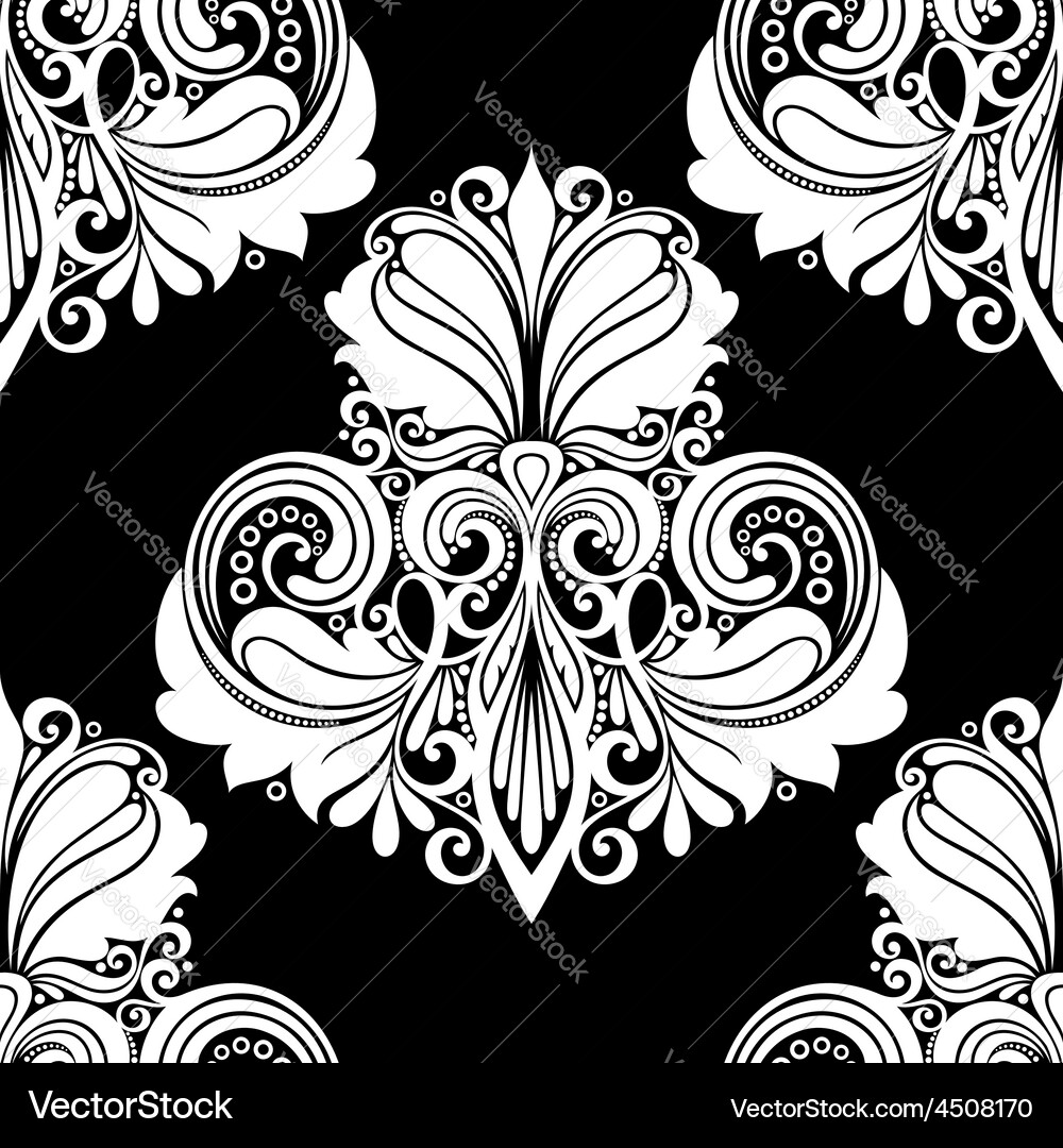 Elegant Damask Pattern Vector Image
