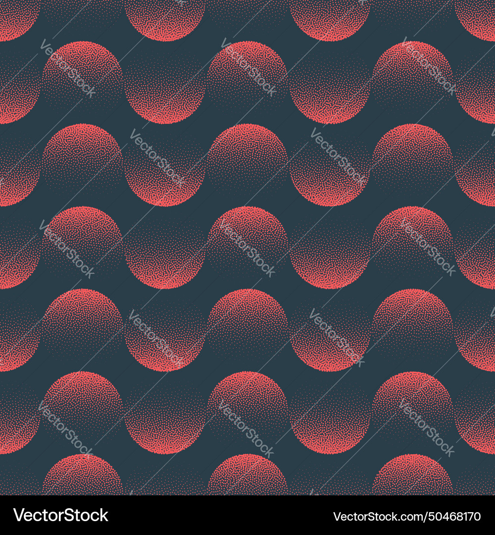 Red circles wavy structure seamless pattern Red circles wavy structure seamless pattern vector image