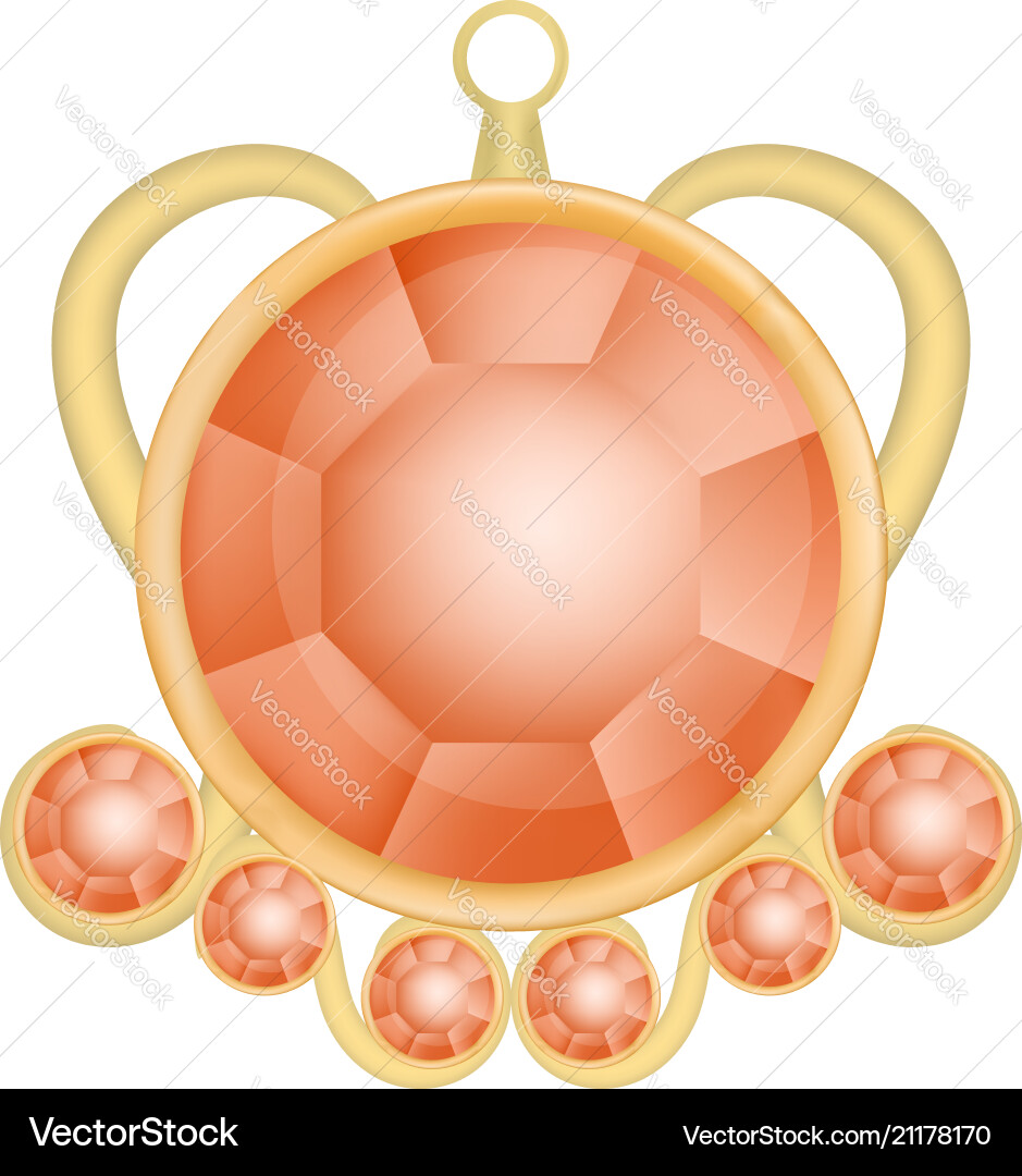 Red ruby gemstone mockup realistic style Red ruby gemstone mockup realistic style vector image