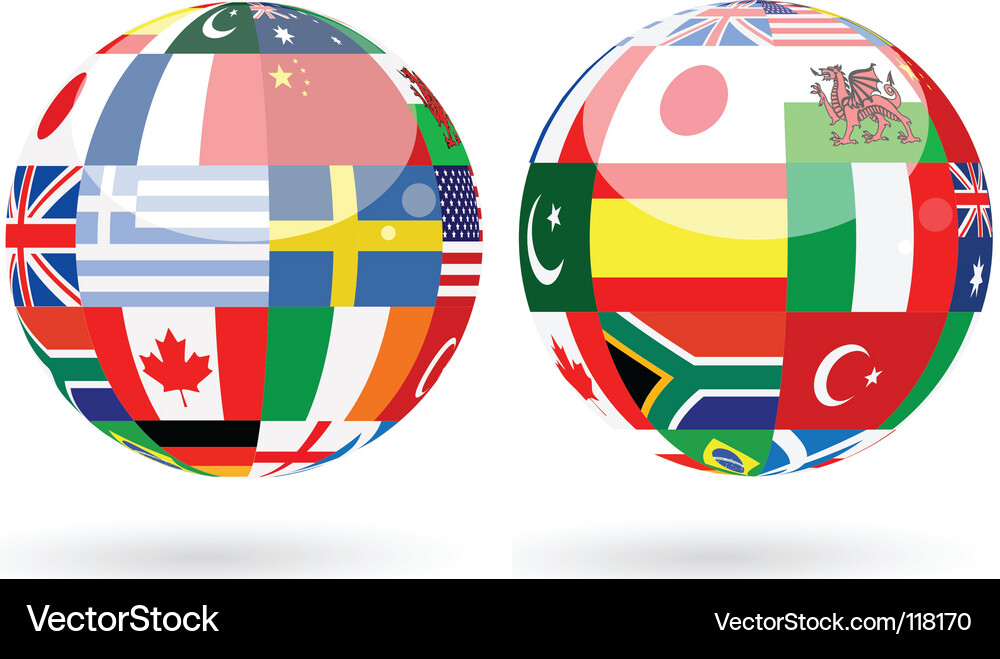 World spheres Vector Image