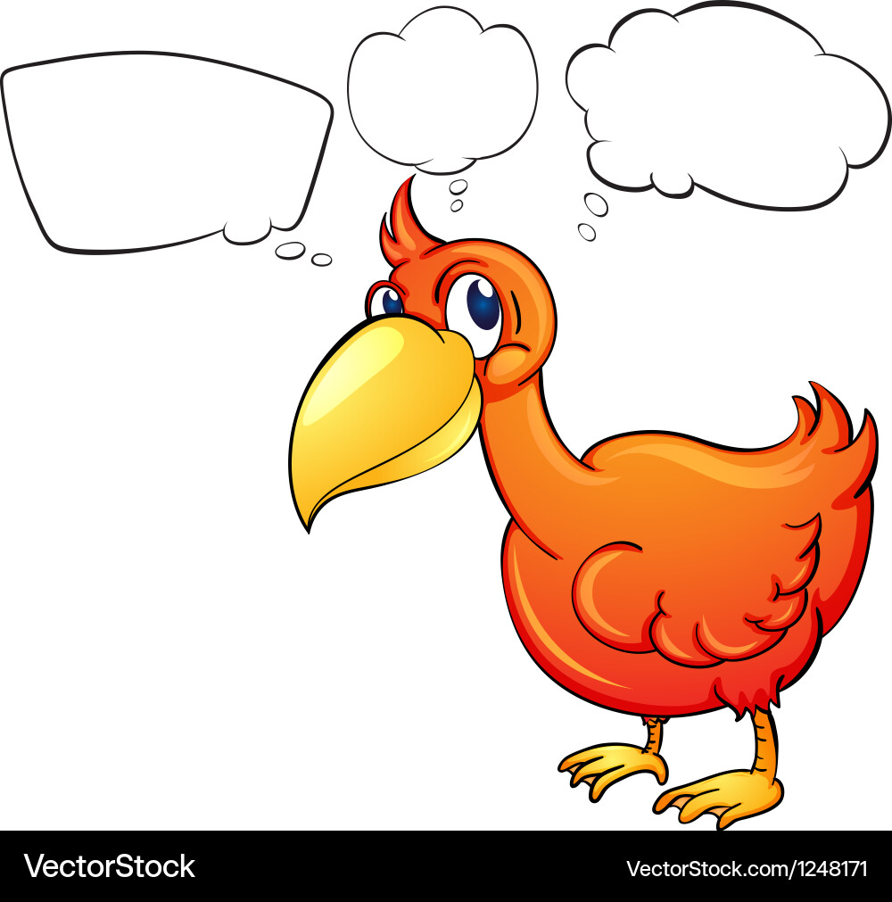 A two-legged creature with empty callouts vector image