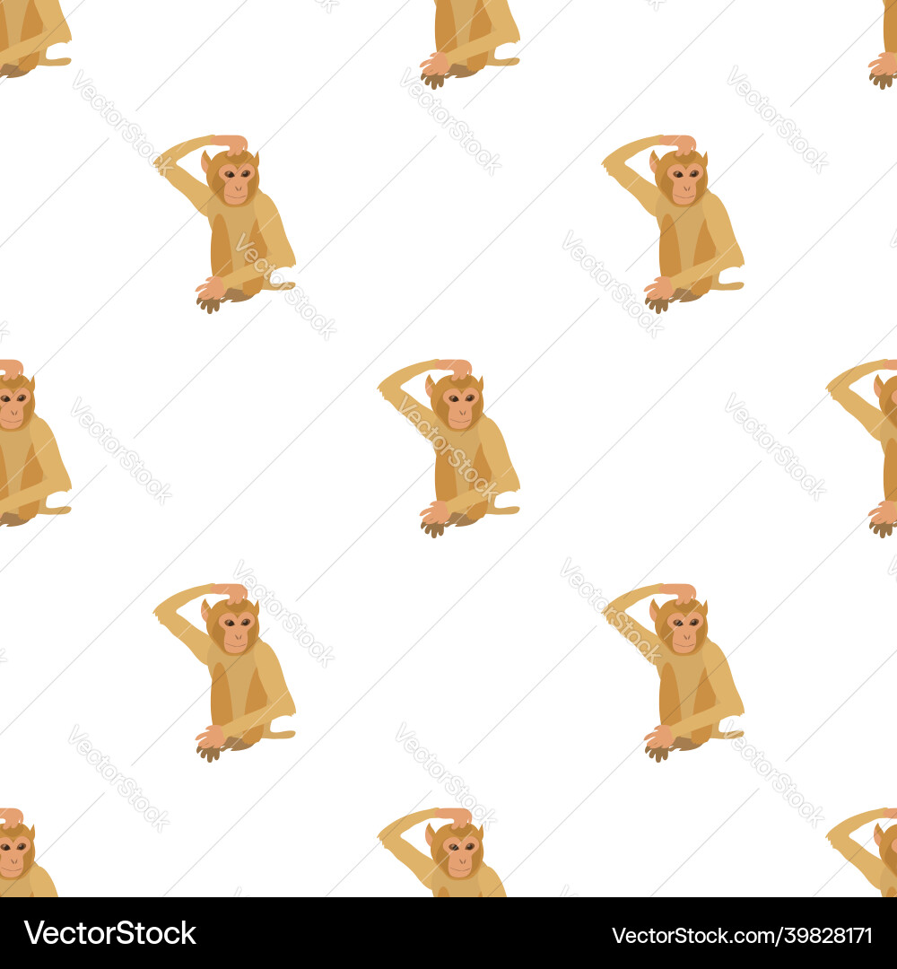 Brooding monkey pattern seamless Brooding monkey pattern seamless vector image