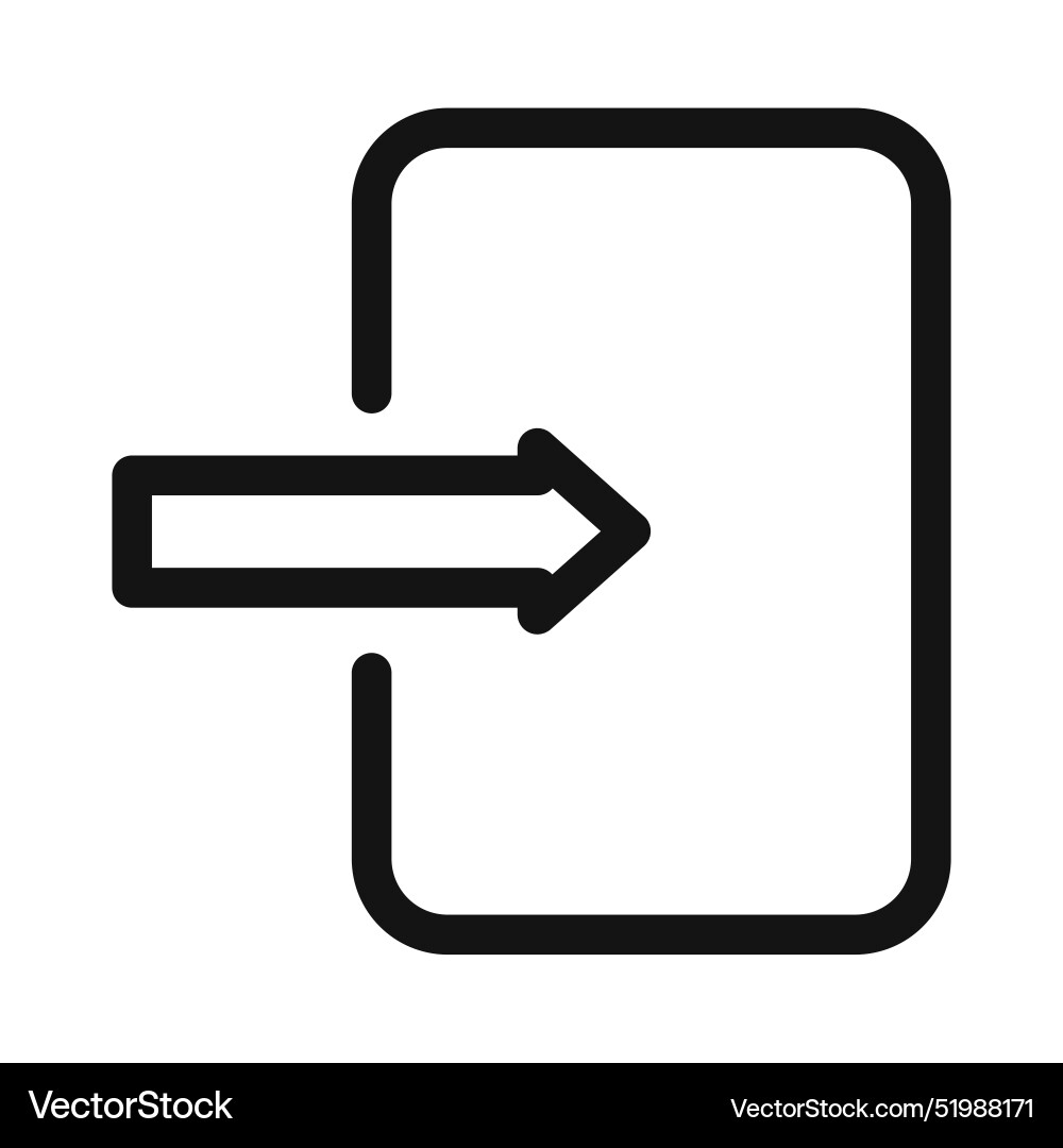 Computer enter button icon for data entry vector image