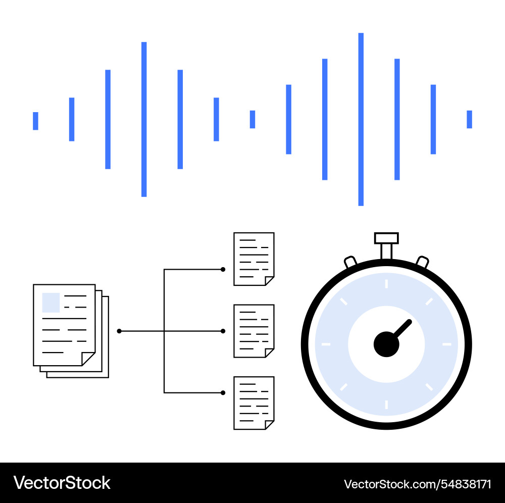 Efficient document management system with time Efficient document management system with time vector image