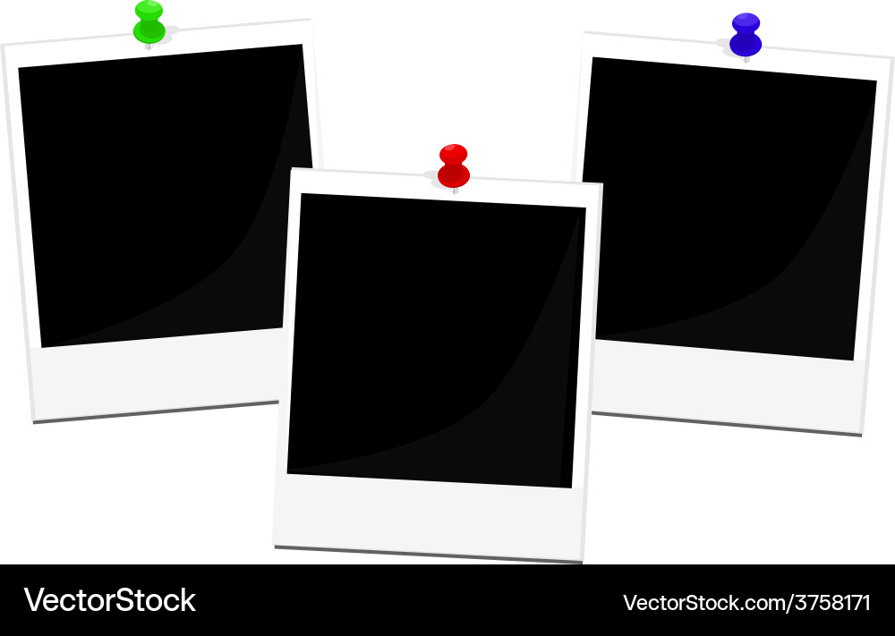 Polaroid Frames Set Vector Image