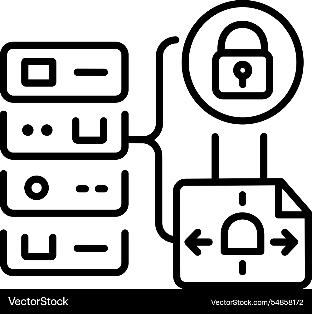Backup encryption vector image
