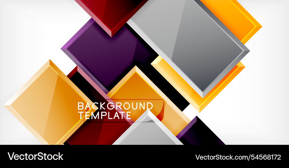 Square shape color abstract geometry Vector Image
