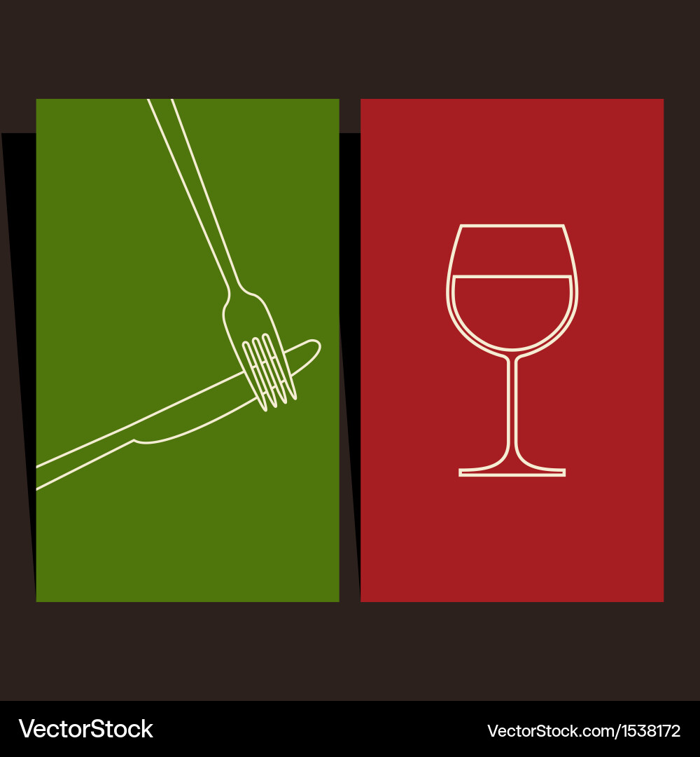 Wine list and menu design vector image