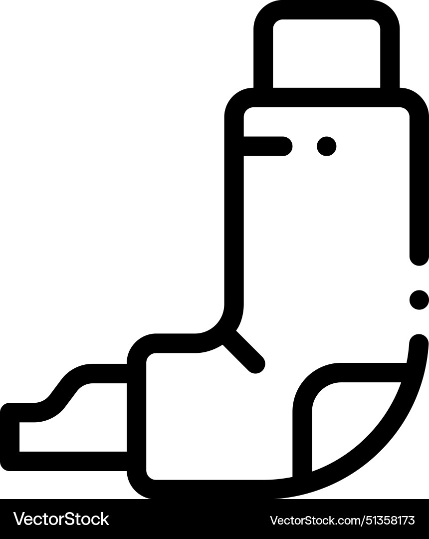 Asthma icon thin linear style design isolated Vector Image