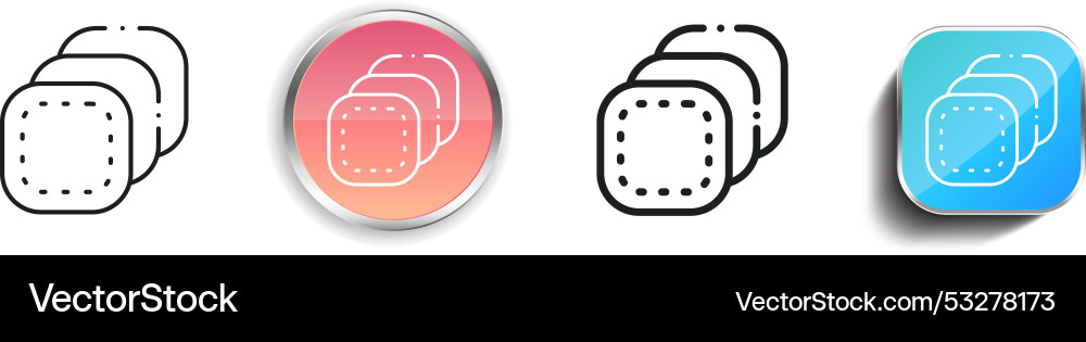 Cotton icon thin linear regular and button style vector image