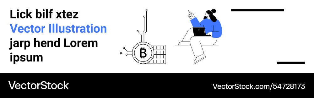 Digital currency concept with bitcoin mining Digital currency concept with bitcoin mining vector image