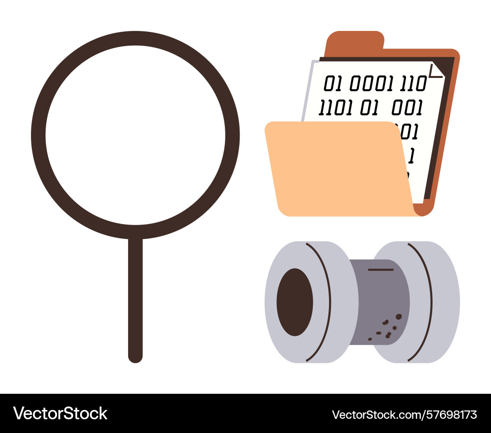 Digital data search and analysis concept Digital data search and analysis concept Vector Image