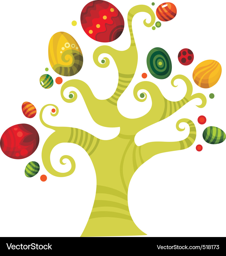 Easter tree Vector Image