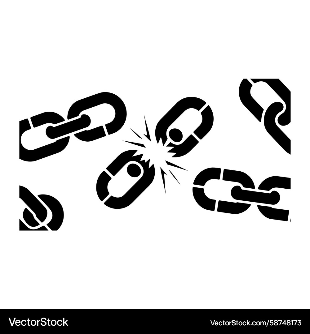 Fragmented Chain Link Vector Image