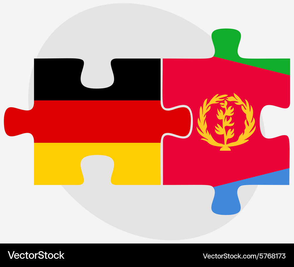 Germany and eritrea flags Vector Image