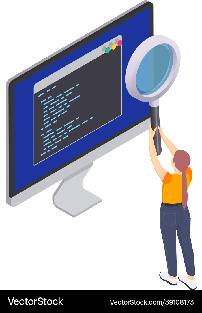 Searching through code composition Searching through code composition vector image