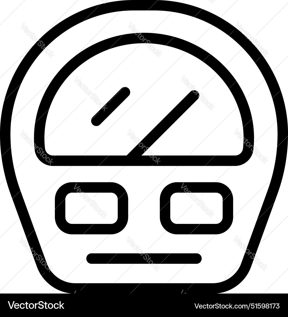 Speedometer showing speed limit icon representing Vector Image
