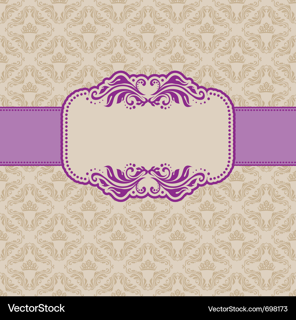 Template frame design for greeting card Vector Image