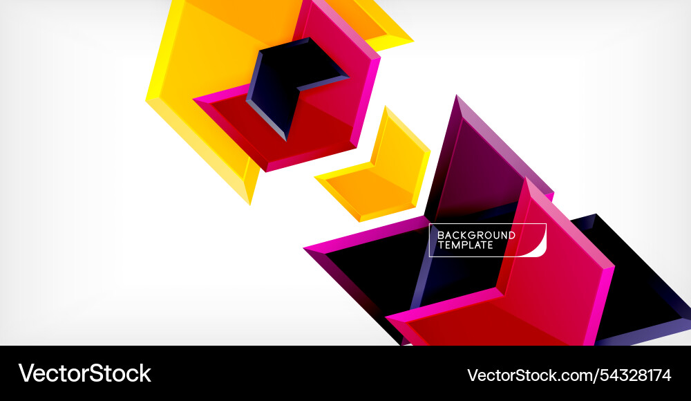 3d arrow techno design template Royalty Free Vector Image