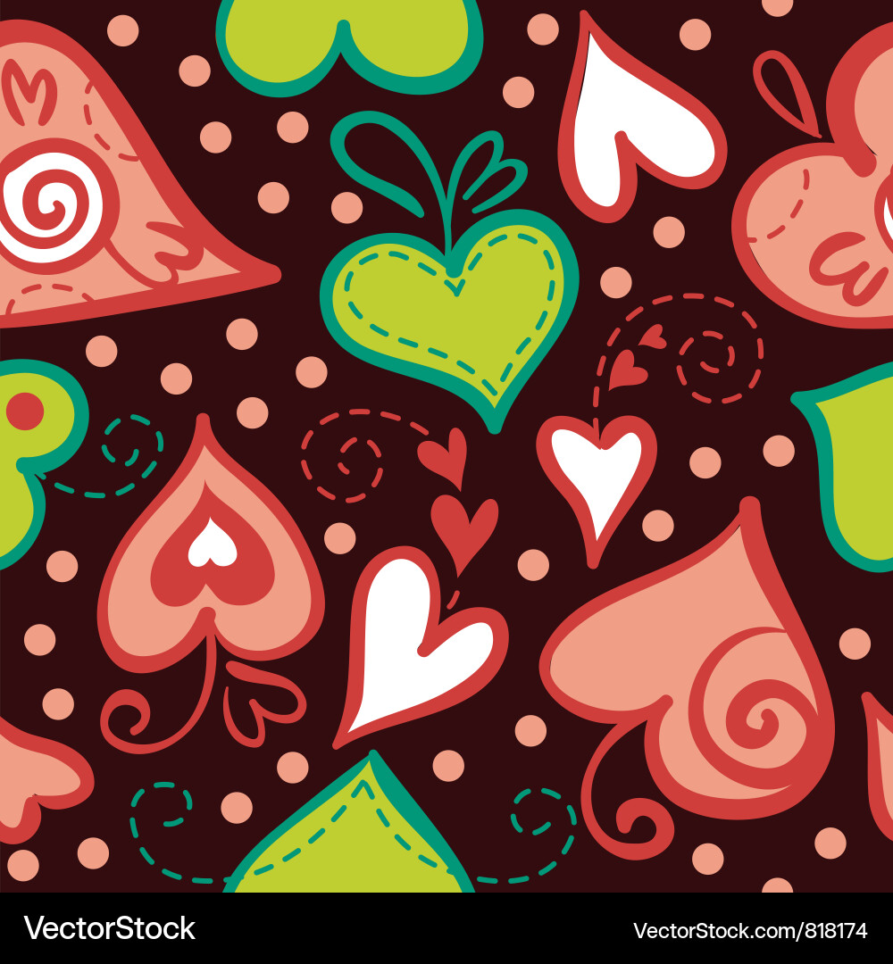 Abstract Heart Pattern vector image