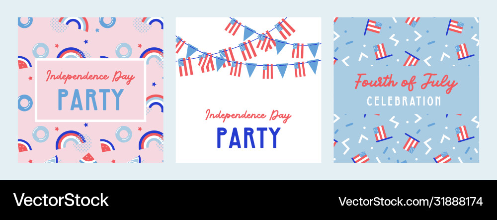 American independence day celebrations greeting American independence day celebrations greeting vector image