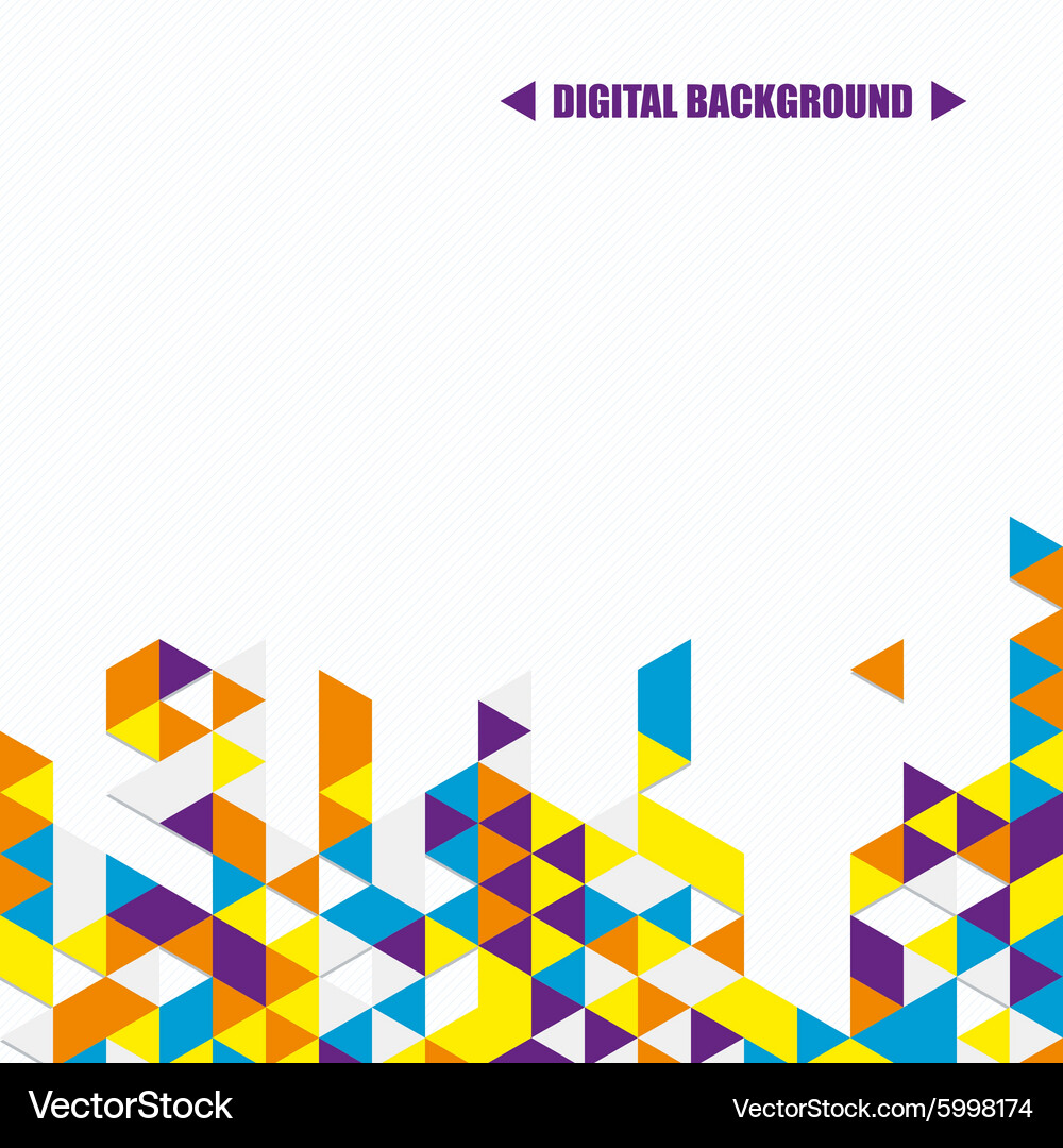 Background of different color triangles Vector Image