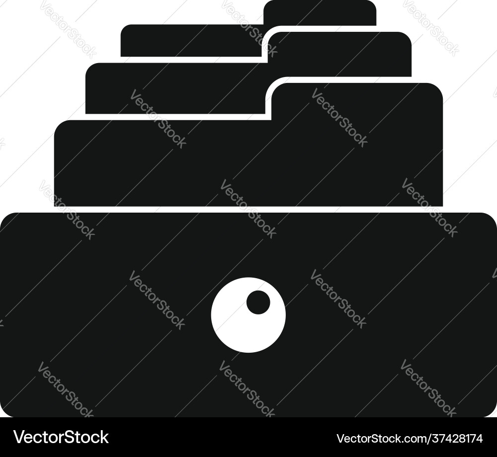 Copy storage documents icon simple style Copy storage documents icon simple style vector image