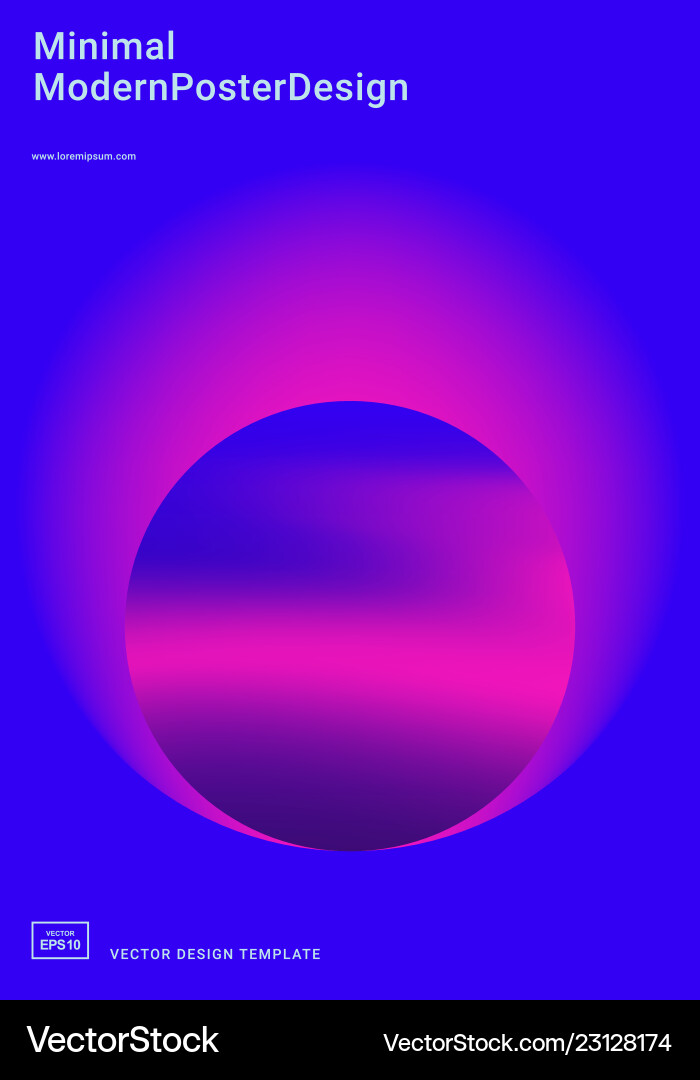 Design template with vibrant gradient shapes Vector Image