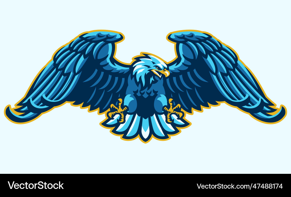 Dynamic Bald Eagle Mascot Vector Image