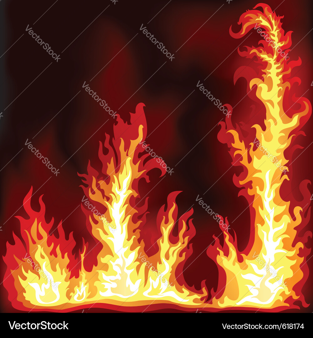 Dynamic Flame Burst vector image