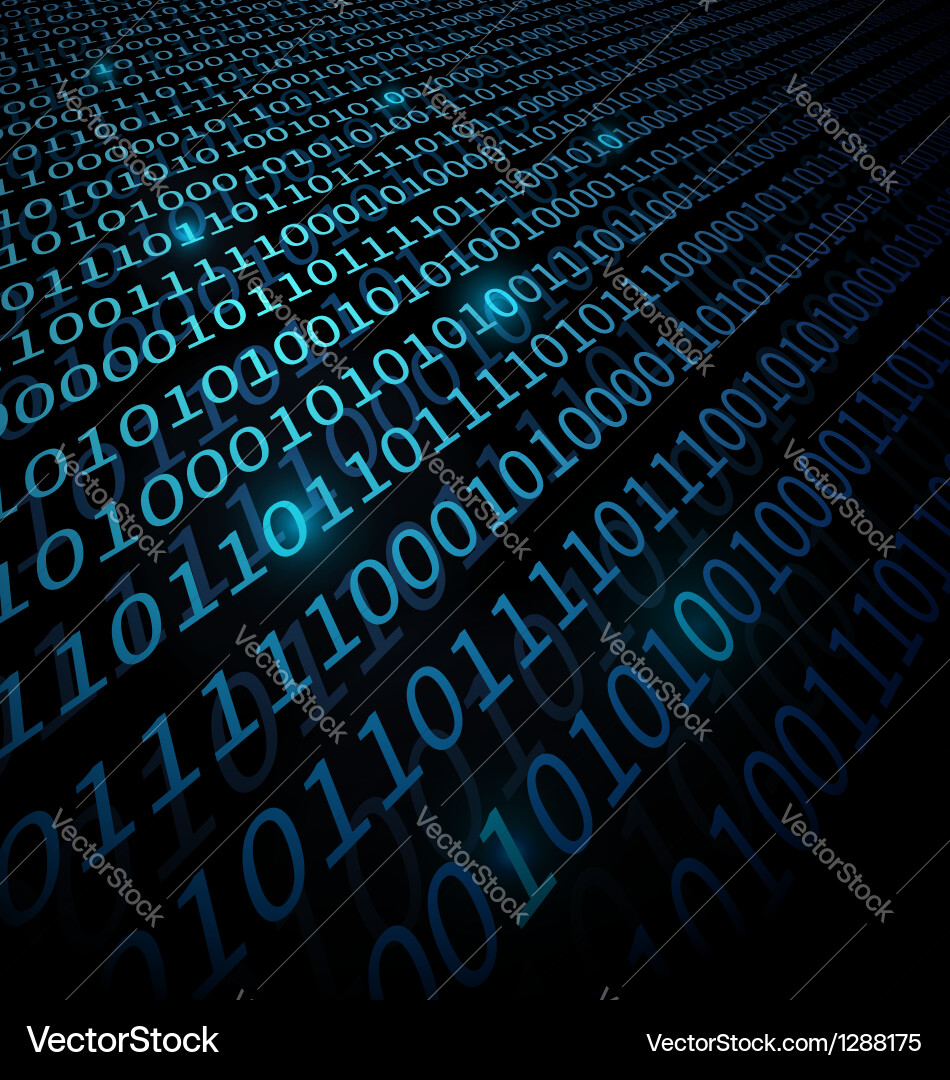 Binary Data Technology Background vector image