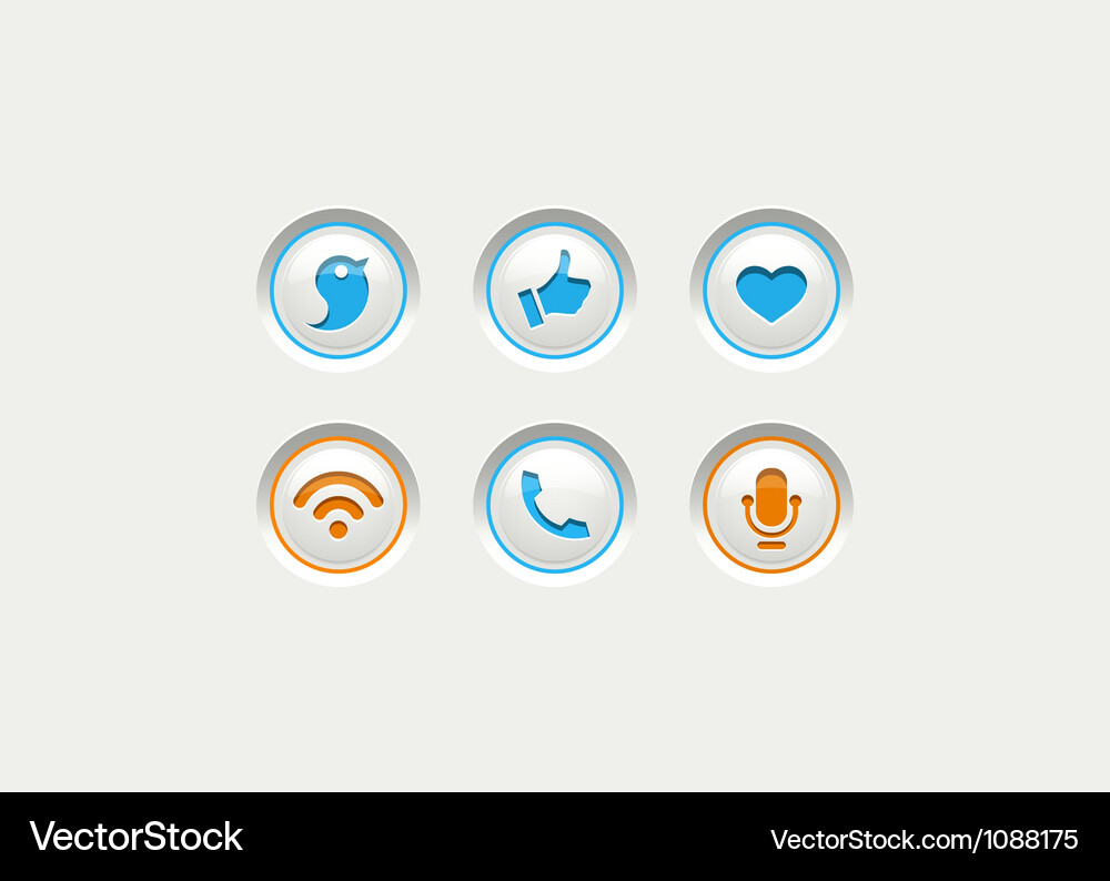 Blog buttons Vector Image