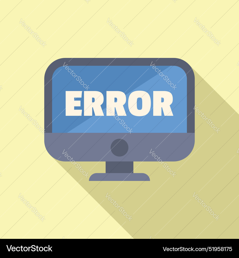 Desktop Computer zeigt Fehlermeldung auf dem Bildschirm Desktop Computer zeigt Fehlermeldung auf dem Bildschirm vektorbild