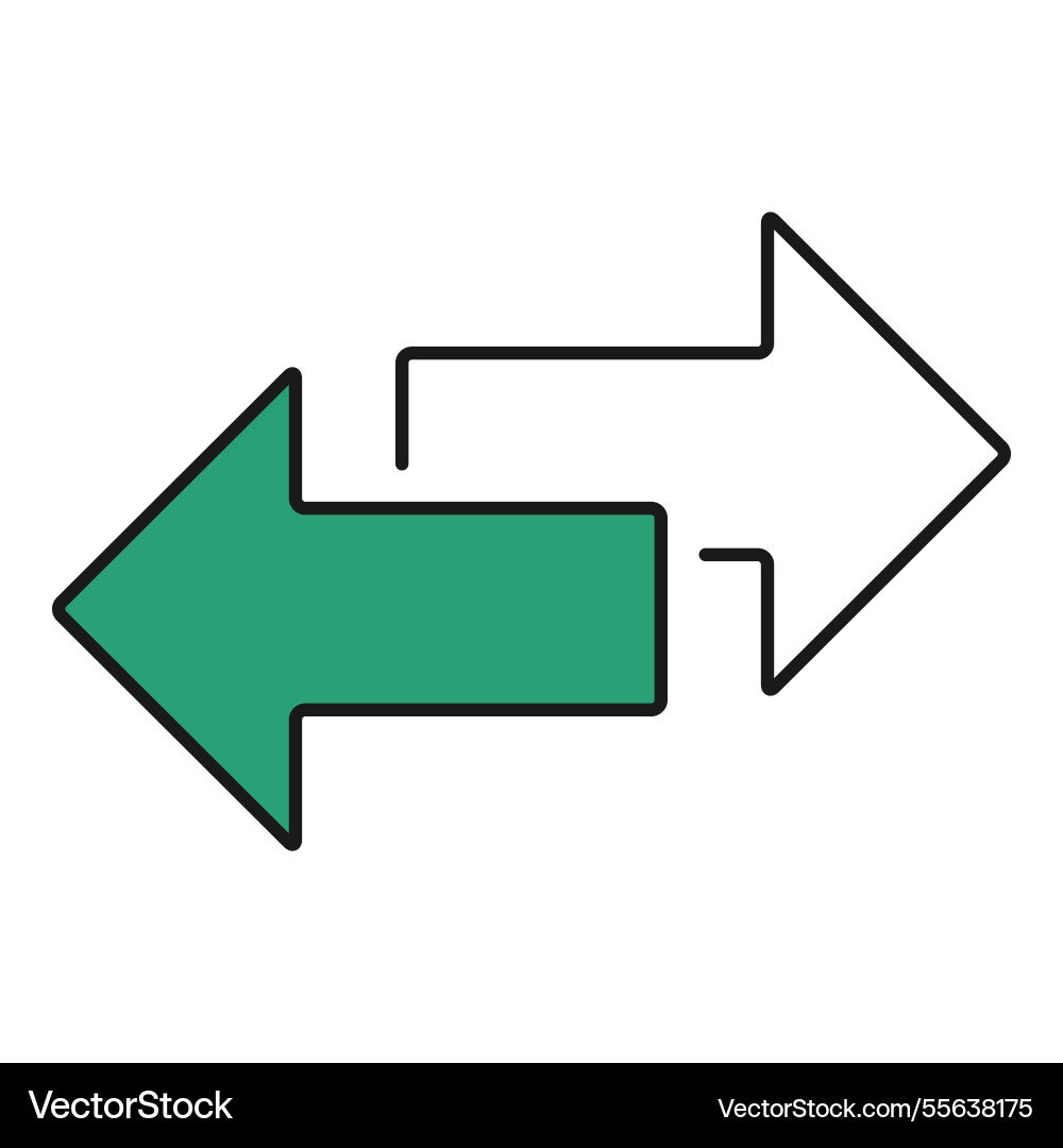 Exchange arrow transfer iconswap web button Vector Image